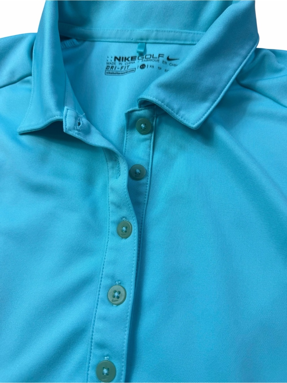 Nike Golf Dri-FIT Women's XS Sky Blue Sleeveless Polo Shirt - Picture 2 of 7
